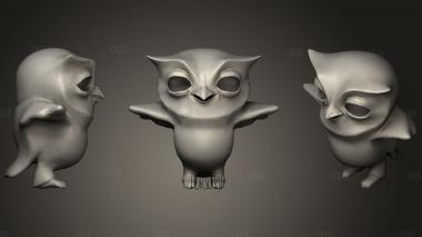 Owl stl model for CNC